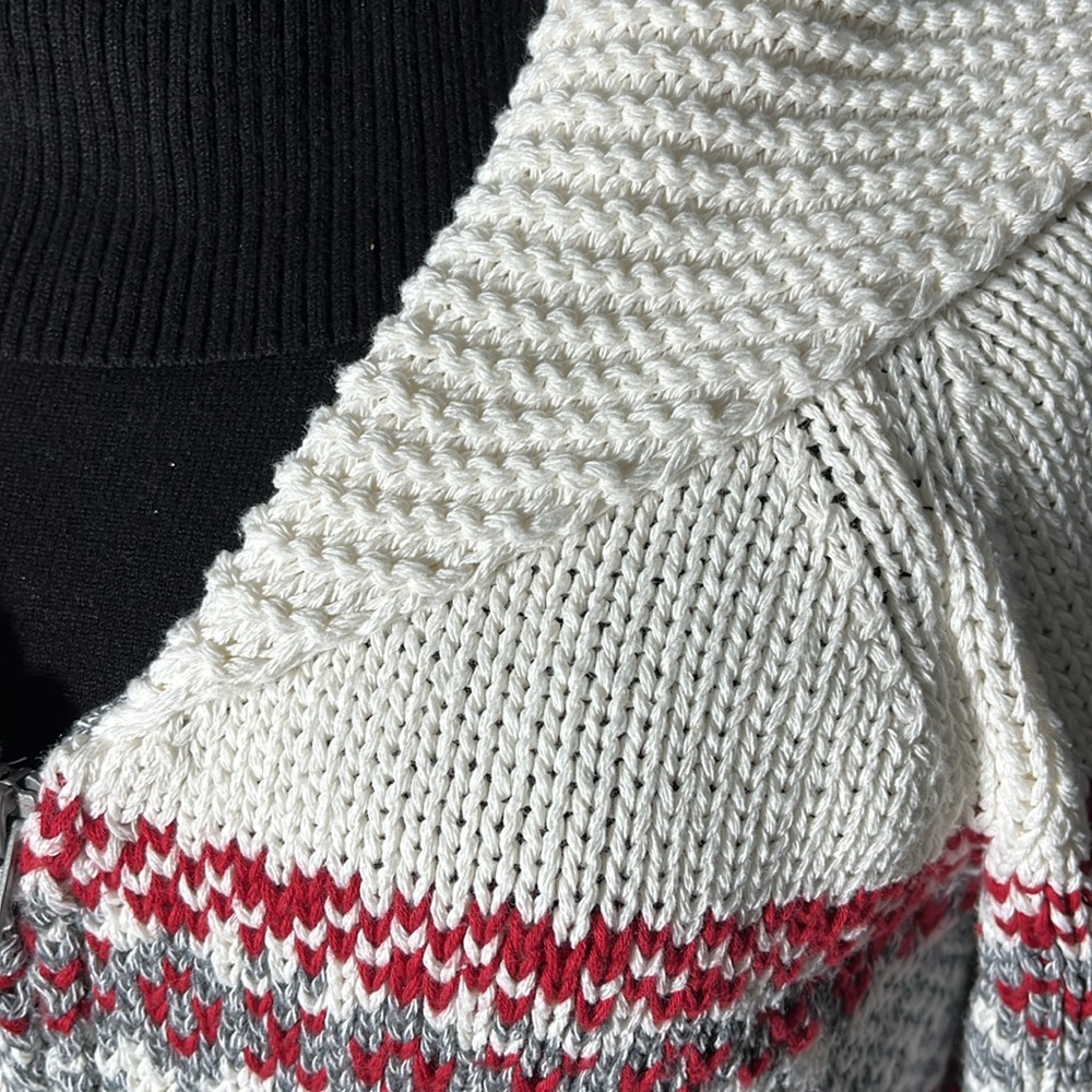 Cotton Country Women's Zip Up Knit Sweater - Picture 2 of 8
